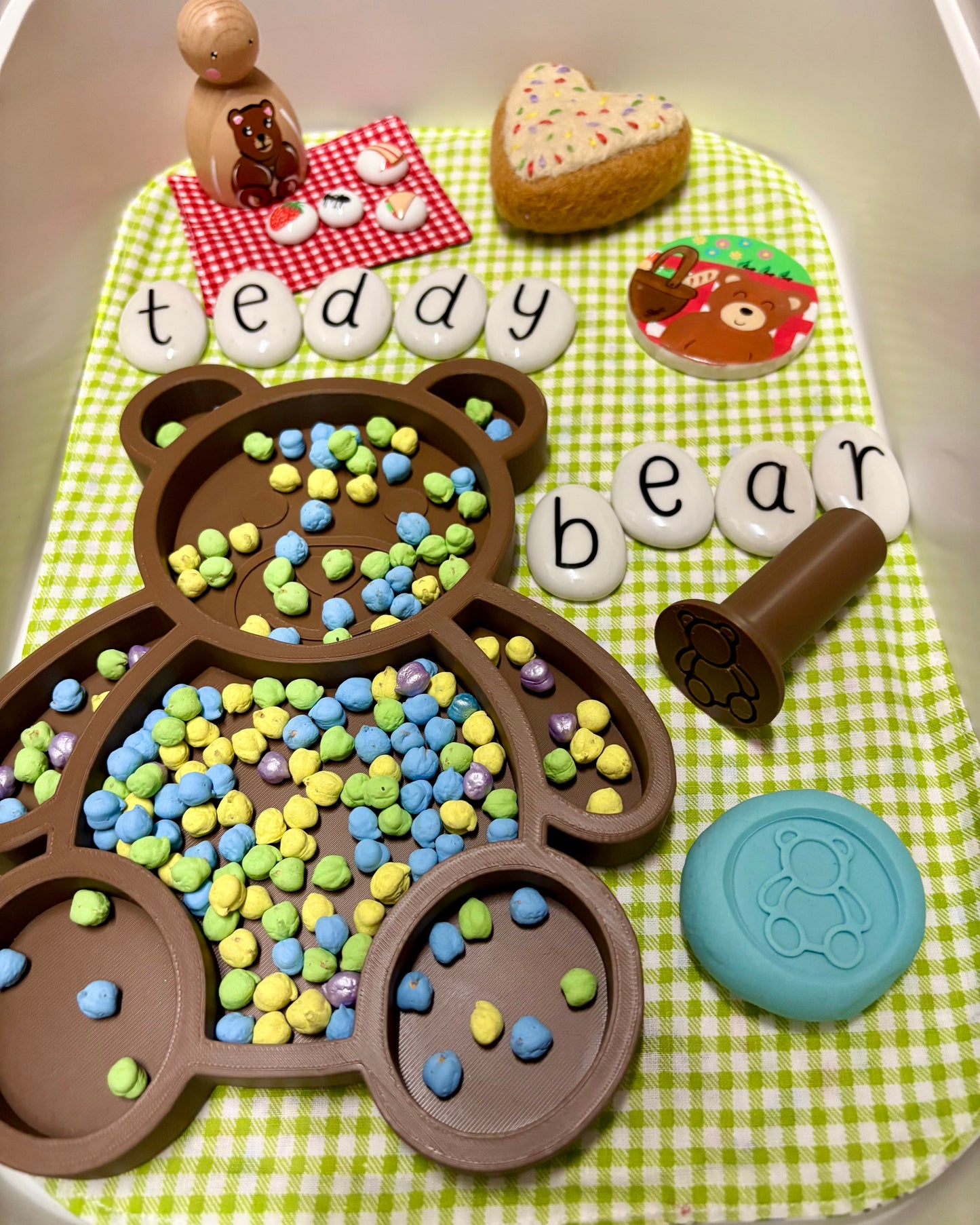 Teddy Bear Sensory Tray Large