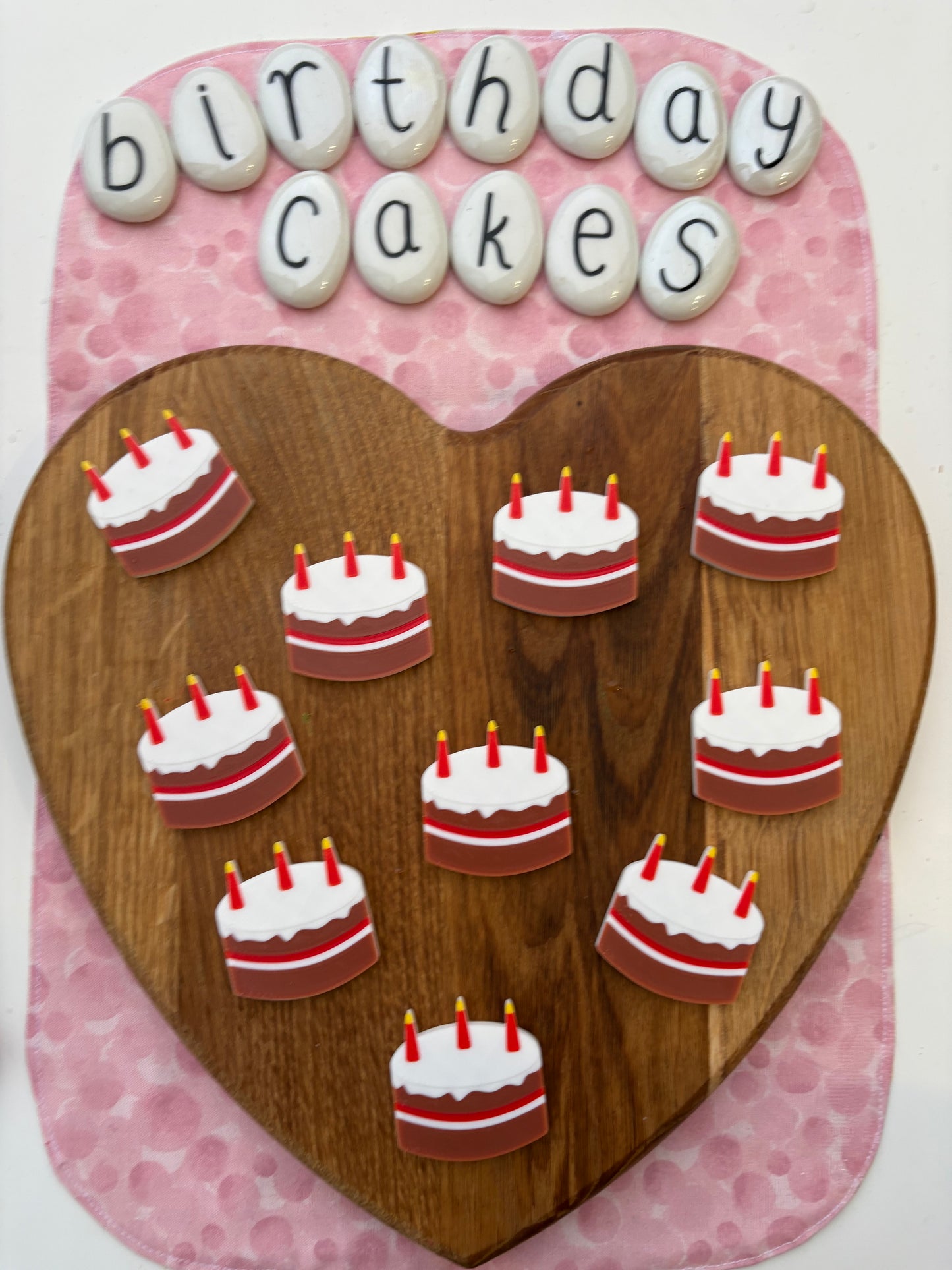 Cake Counting Tokens Set of 10