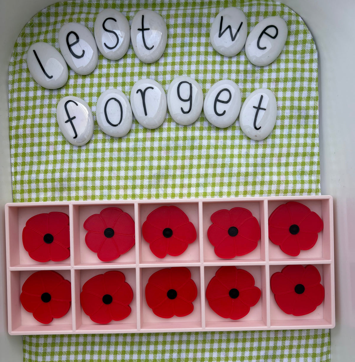 Remembrance Poppy Counting Tokens Set of 10
