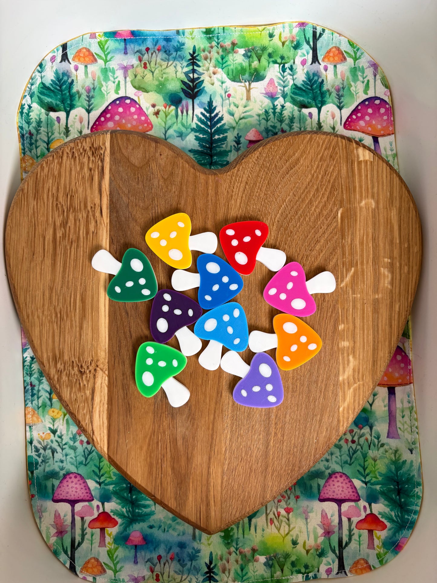 Toadstool Counting Tokens Set of 10