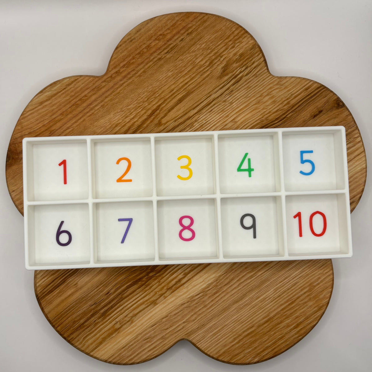 Large Rainbow Tens Frame