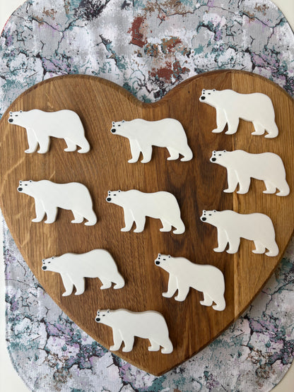 Polar Bear Counting Tokens Set of 10