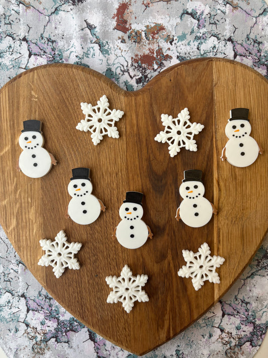 Snowman & Snowflake Counting Tokens Set of 10