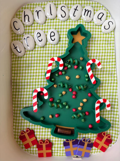 Christmas Tree Sensory Tray Large