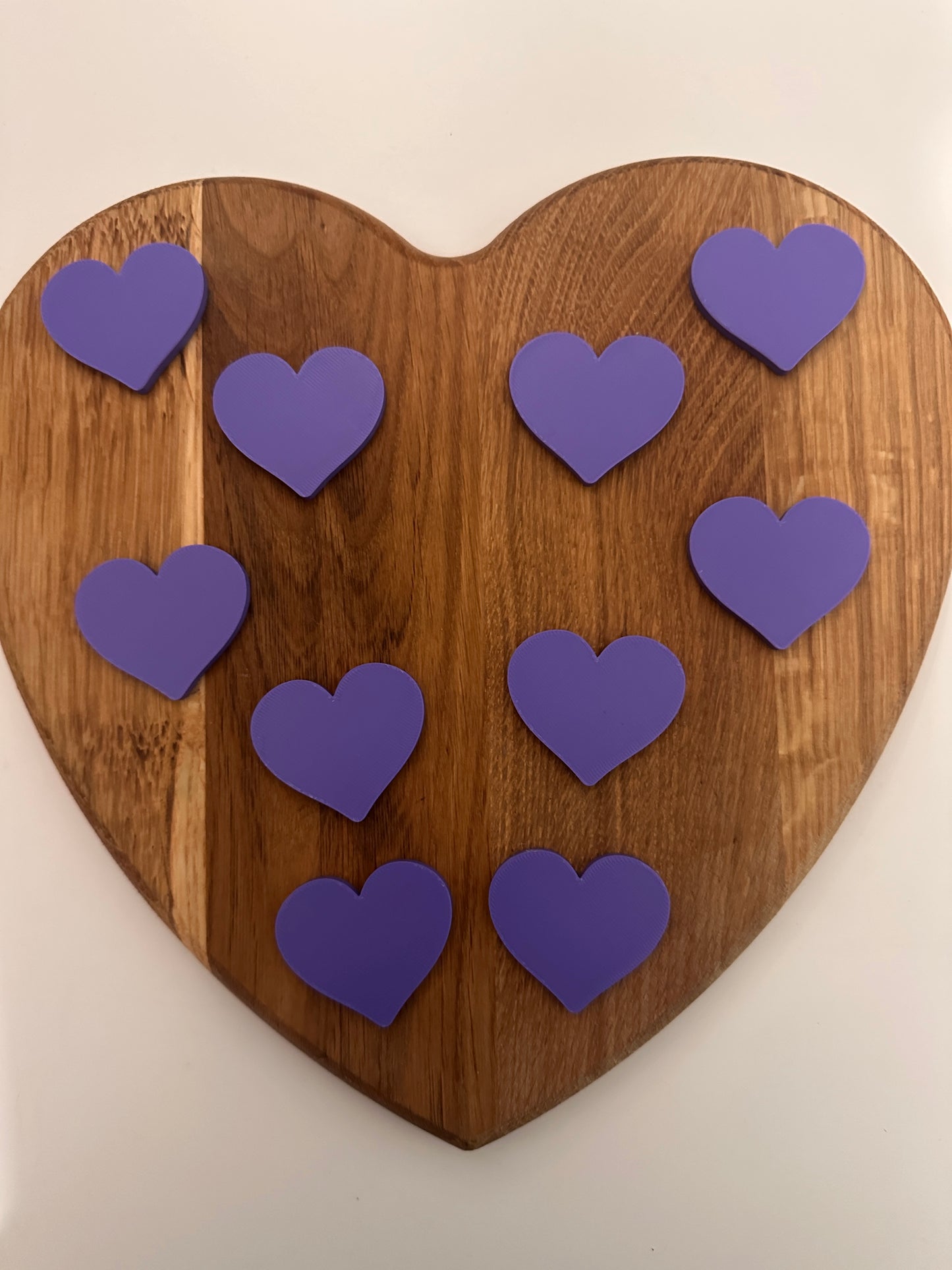 Heart Counting Tokens Set of 10