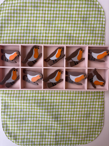 Robin Counting Tokens Set of 10