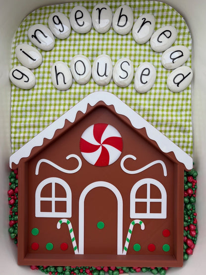 Gingerbread House Sensory Tray Large