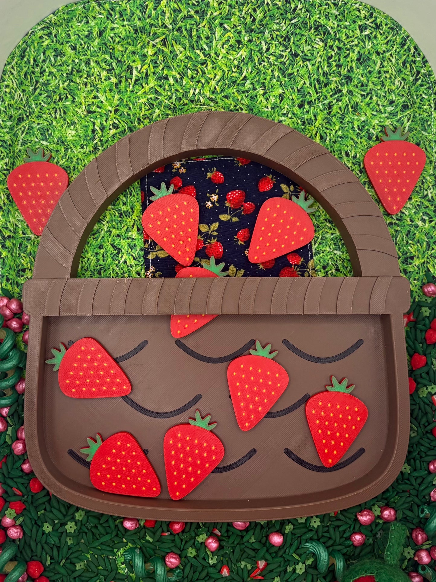 Strawberry Picking Basket Sensory Tray Set