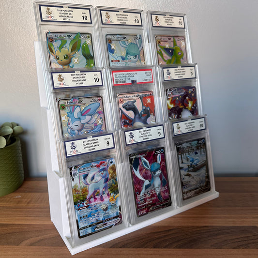 Pokemon Graded Card Display Stands Displays Up To 9 ACE PSA Graded Cards