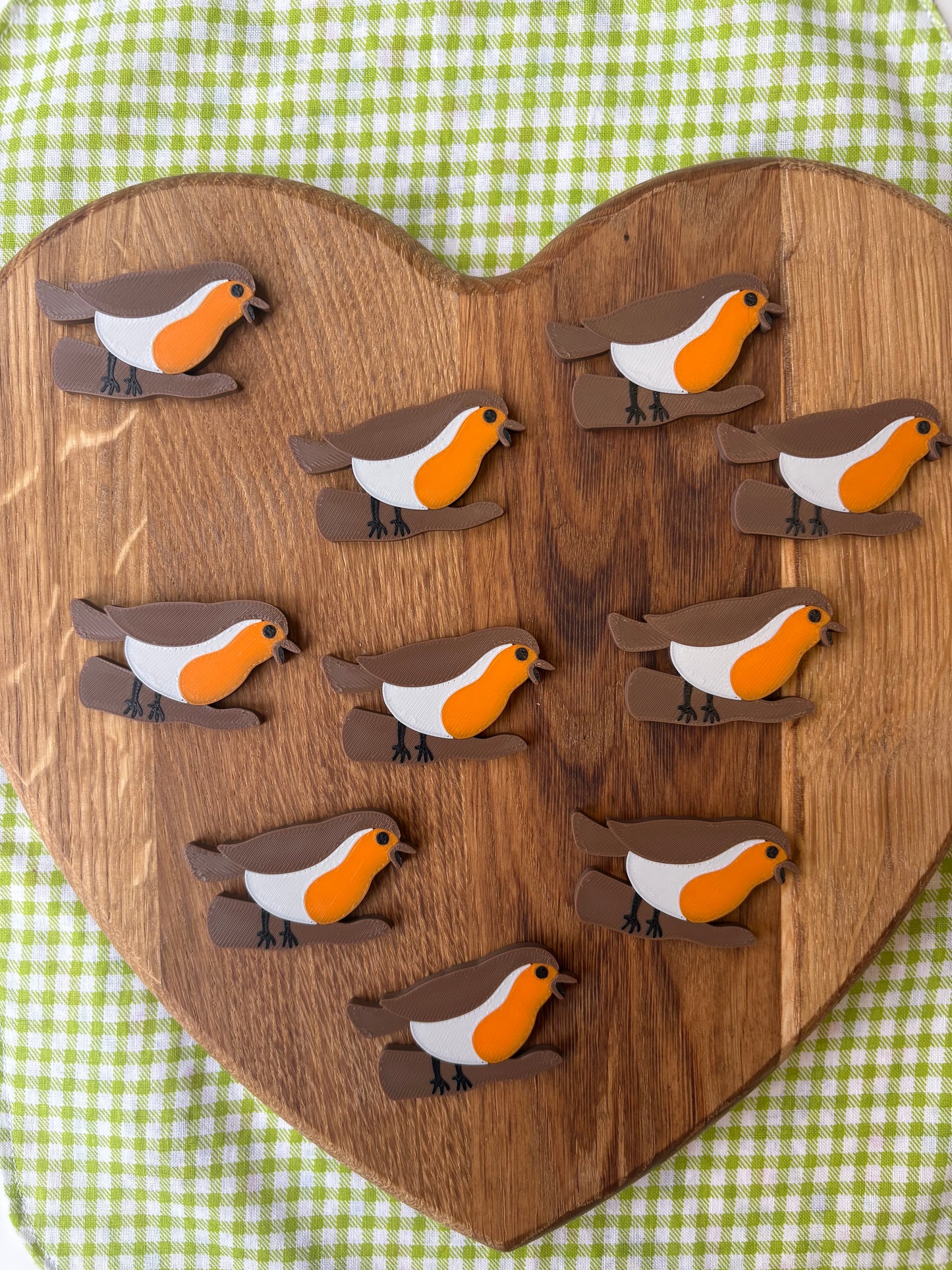 Robin Counting Tokens Set of 10