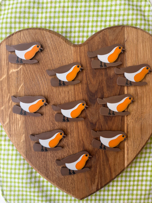 Robin Counting Tokens Set of 10