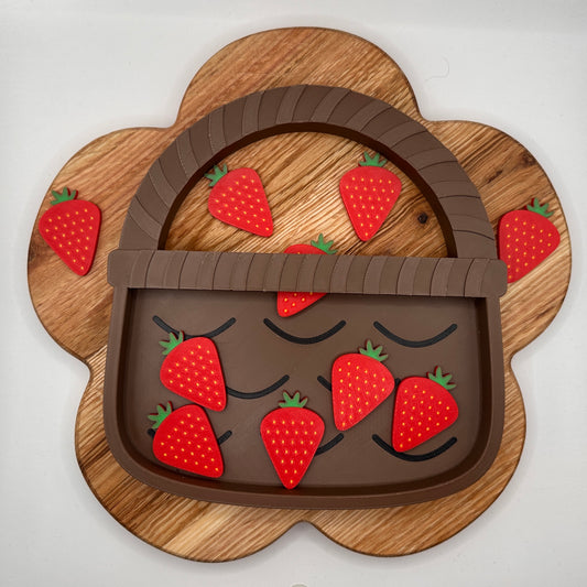 Strawberry Picking Basket Sensory Tray Set