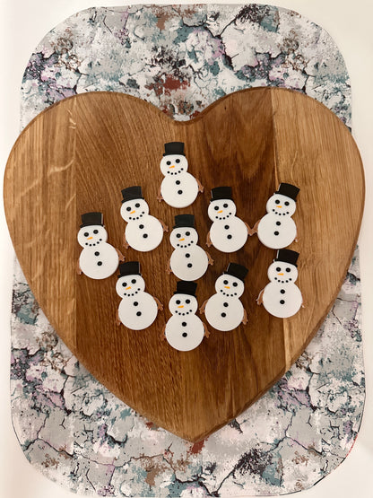 Snowman Counting Tokens Set of 10