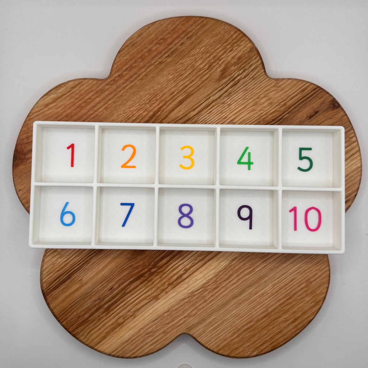 Large Rainbow Tens Frame