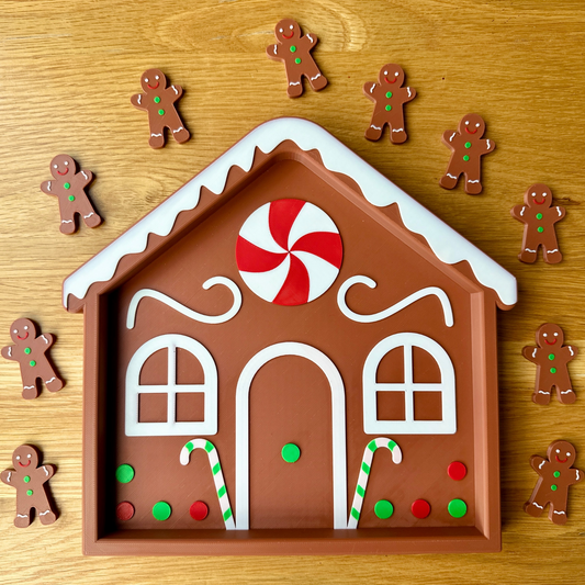 Gingerbread House Sensory Tray Large