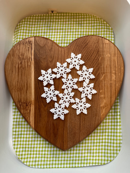 Snowflake Counting Tokens Set of 10