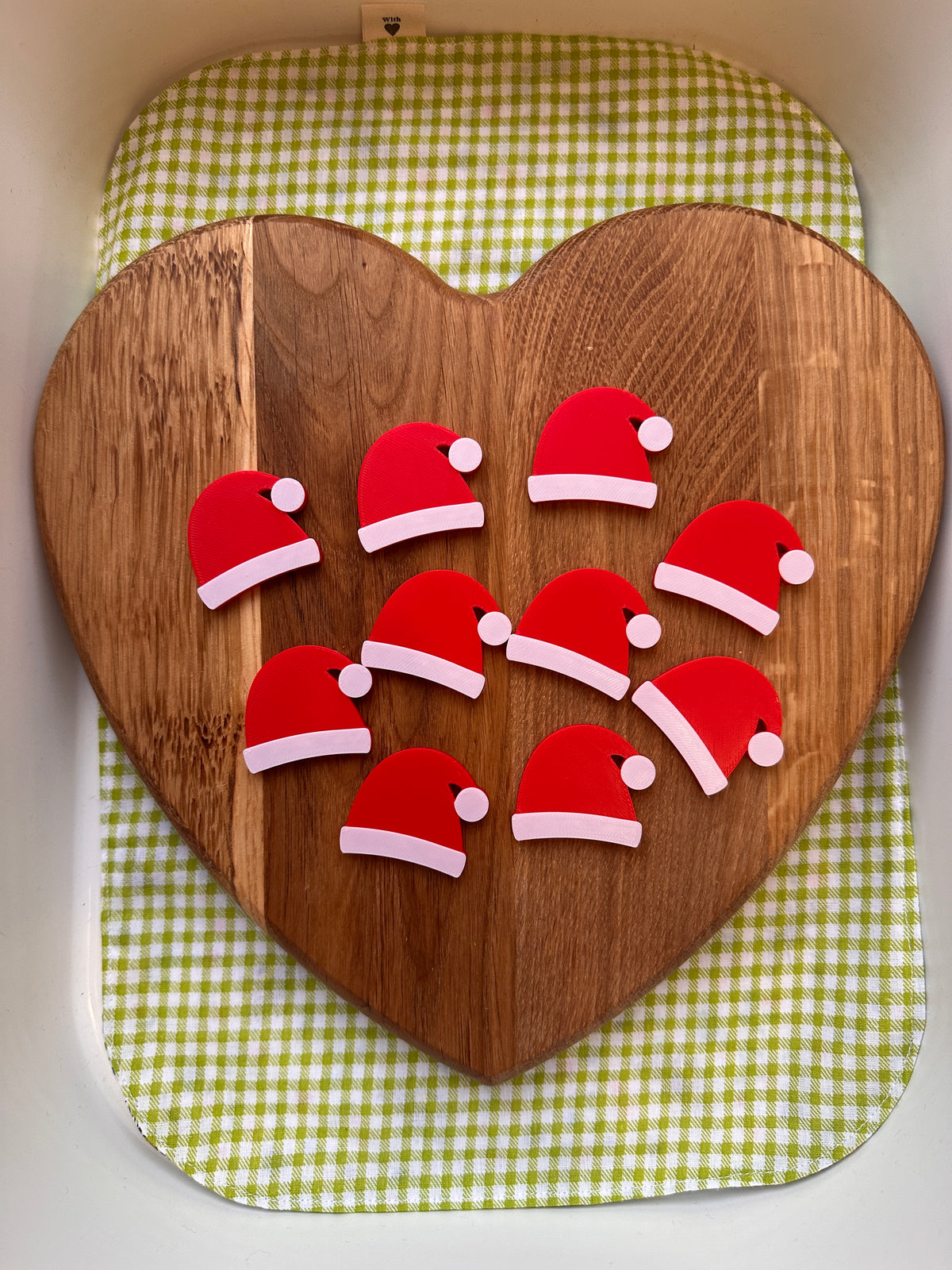 Christmas Hat Counting Tokens Set of 10
