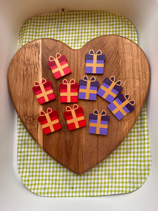 Christmas Present Counting Tokens Set of 10