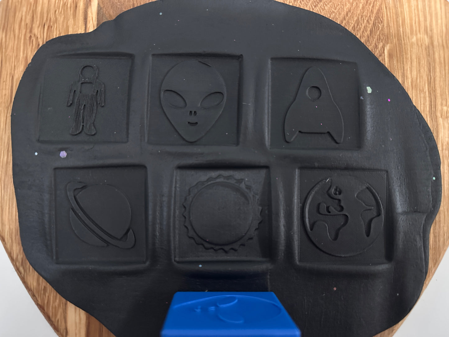 Space Cube Playdough Stamper