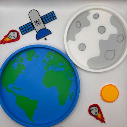 Earth & Moon Sensory Trays